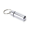 Medicine Bottle Keychain Case Container Waterproof Holder Aluminum Drug Box*PVES