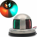 Boat Signal Lighting, 2 IN 1 Green&Red Stainless Steel Marine Yacht Bow Nav
