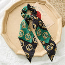 Beach Style Round Printed Ribbon Large Intestine Circle Hair Ring Women'S P