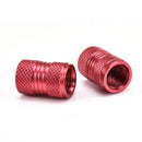 New 4Pcs Red Aluminum Air Port Cover Tire Rim Valve Wheel Stem Cap Accessories