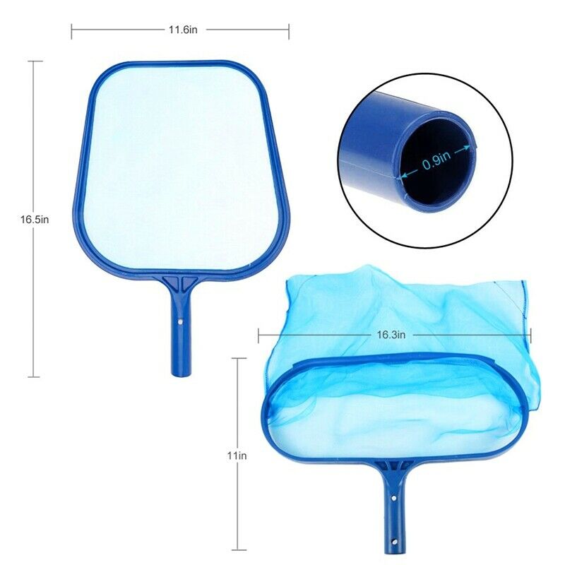 Heavy Duty Deep-Bag Pool Rake & Swimming Leaf Skimmer Net with Medium Fine
