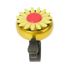 Aluminum Alloy Flower Bike Bicycle Handlebar Horn Sunflower Bell(Yellow)