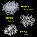 3X(200Pcs 4.8Mm Wire Connectors Crimp Terminals Crimp Female/Male Spade Ter