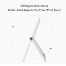 Dry Erase White Board Handheld Desktop Writting Board Aluminum Alloy Frame 360