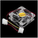 Fan Size: 80x80x25mm Colorful Quad 4-LED Light Neon Clear 80mm PC Computer  D7A6