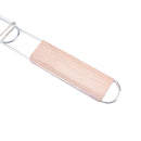 Barbecue Grilling Basket Grill  Net Wooden Handle Steak Meat Fish Vegetabl Jf