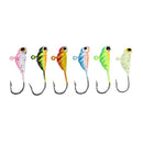 6PCS/Lot Winter Ice Fishing Hook Lure Quality Mini Metal Bait Fish 2.6Cm 1.