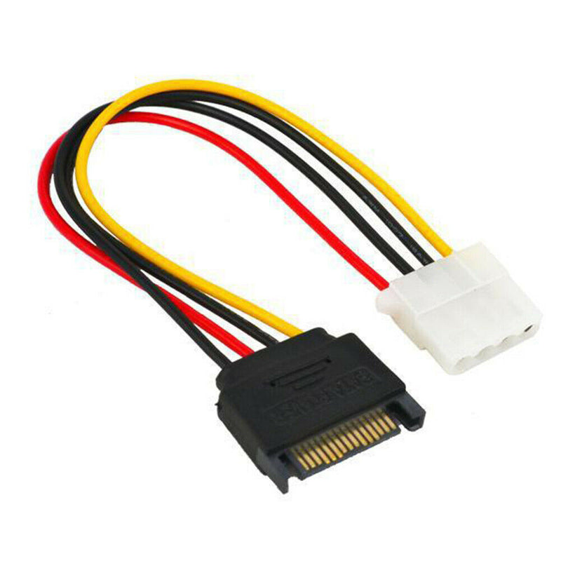 1* Male Female 4-pin Power Drive Adapter Cable to Molex IDE SATA 15-pin HOT