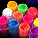 12 Boxes Christmas Luminous Nail Powder Tips Decoration Glitter Dip Powder