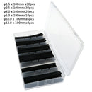 100Pcs/Box Black 100mm 2:1 Heat Shrink Tubing Polyolefin Tube Sleeving Set JC3C