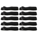 20pcs Black Cable Ties Straps Reusable Hook Loop Wire Strap Tie Management