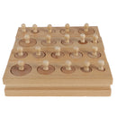 Montessori Sensorial Material - Knobless Cylinders Family Set & Wooden Block