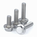 6Pcs M8*10~30mm Flange Hexagon Head Serrated Bolts Set Screws Kit -304 Stainless