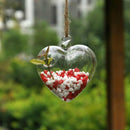 Hanging Glass Flowers Plant Vase Terrarium Container Home Garden Decor Heart