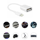Lightning 8 Pin To USB Male to Female OTG Adapter Cable For iPad iPho A2K3