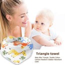 Baby Bibs Triangle Towel Cotton Cartoon Newborn Saliva Absorbent Cloth (A)