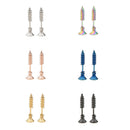 6 Pairs Of Stianless Steel Screw Earrings For Women