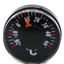 1Pc x Portable Black Thermometer Plastic Round Pointer Temperature Sensor Tool3C
