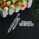 2pcs Happy Birthday letters Metal Cutting Dies Stencil Scrapbooking decoY`US
