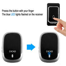 Cacazi Wireless Doorbell Waterproof Battery Button 300M Remote Receiver 36