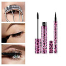 2pcs/Set 4D Mascara No Smudge Lasting Waterproof Liquid Black Eye Pencil Ma L5A9