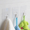 10pcs Nail Free Adhesive Transparent Reusable Heavy Duty Wall Hook for Ha D O3L7