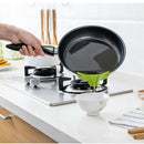 Silicone Soup Liquid Water Pan Cooking Funnel Gel Edge Deflector Tool Po AZK