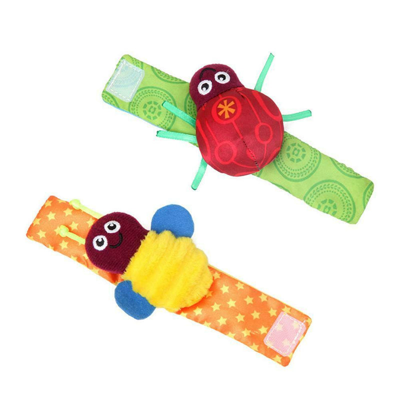 Cartoon Infant Baby Kids Socks Rattle Toys Early Education Wrist Rattles