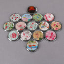 Women makeup compact pocket flamingo mirrors portable double-side folding mirrJR