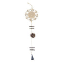 Wood Christmas Tree Star Pine Cone Ball Pendant Hanging Decor Ornament (F) A