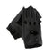 Women Mens PU leather Punk Rock Style Half Finger Hollow Holes Gloves
