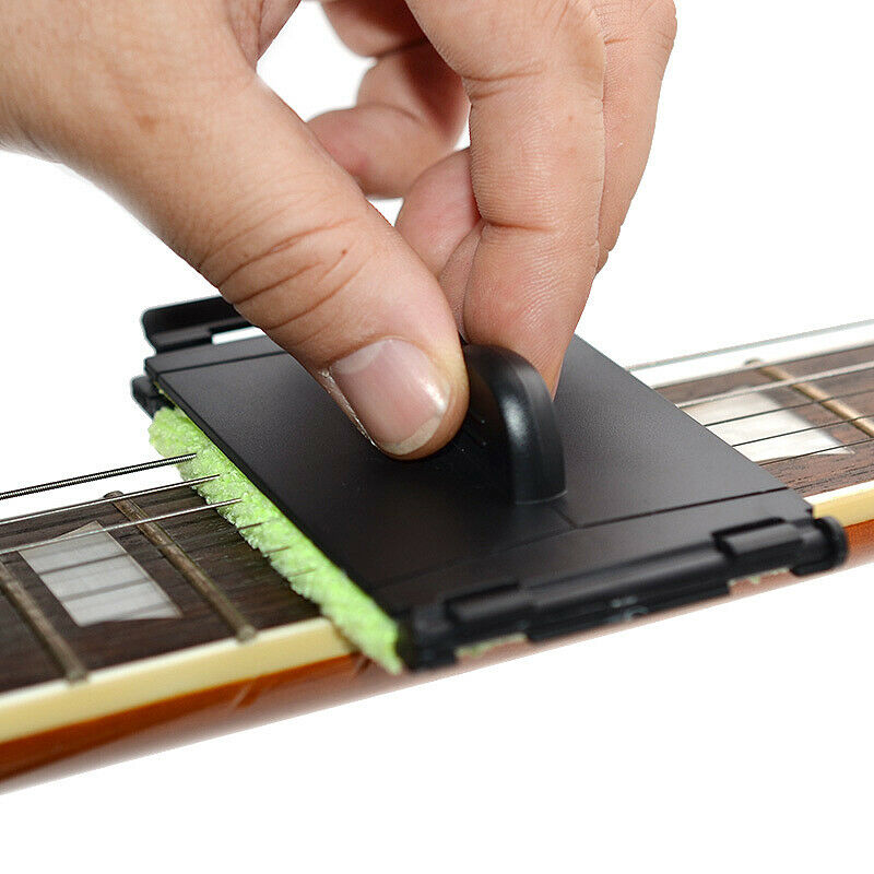 Electric Guitar Bass Strings Scrubber Fingerboard Rub Cleaning Tool Mainten