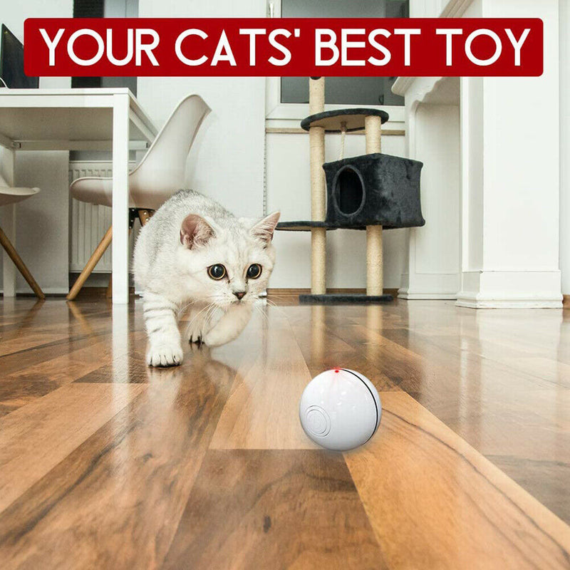 LED Glowing USB Automatic Ball Toys for Cat Pet Puppy Interactive Toys