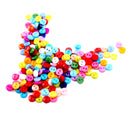 200pcs 6mm Mixed Mini Round Acrylic Tiny Buttons Lots 2 Holes Sewing Accessories
