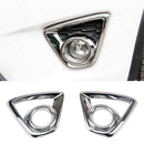 Chrome Front Fog Light Lamp Cover Trim Frame Auto Decoration Cover For Mazd