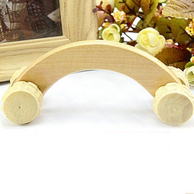 Skin Round New Natural Wooden Massager Curved Round Body Roller Massager Ha Y6N4