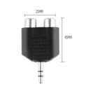 2pcs 3.5mm 1/8 TRS Male to 2 RCA Female Y Splitter Stereo Adapter Converter