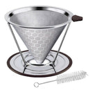 Premium Stainless Steel Coffee Filter, Reusable Pour Over Coffee Dripper Co I5J3