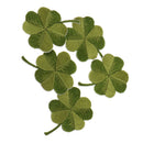 Pack of 5 Embroidered Iron on Patches Badge Cloth Stickers Four Leaf