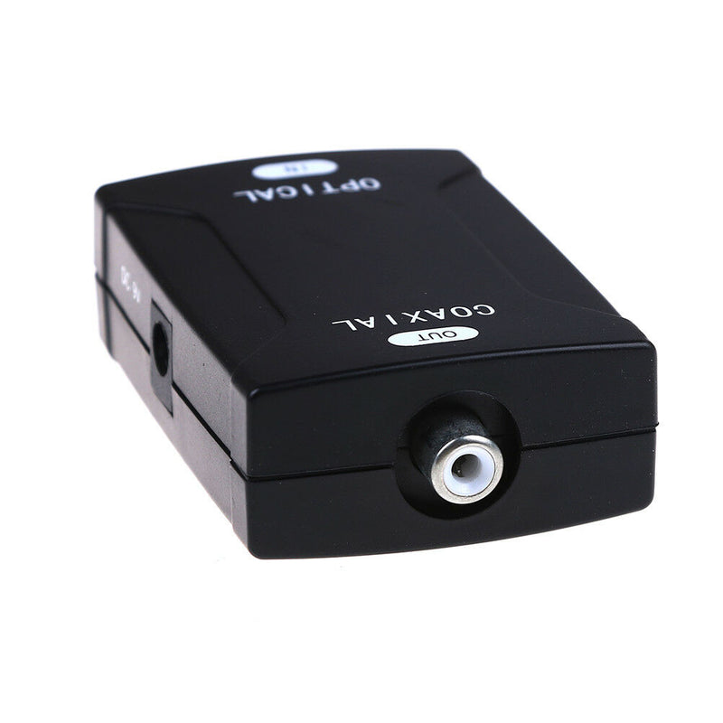 Digital optical toslink to coax coaxial RCA digital audio converter adapter FT