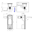 Chrome Compression Latch Replacement Adjustable Flush Lever Safety Accessory