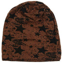 Unisex Winter Cotton Beanie Cap Thin Hip-hop Star Hat, Coffee