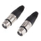 2x Metal 4Pin XLR Female Cable Connector for Pro Microphones