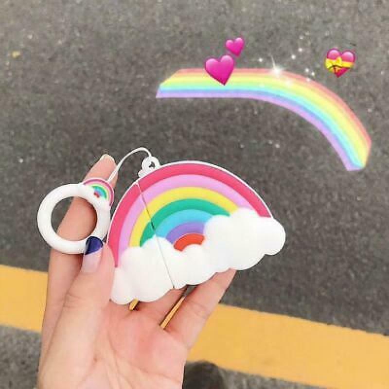 Beautiful Rainbow Protective Case Anti-fall Soft Silicone Cover for Airpods 1/2