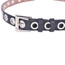 Women Men Punk Leather Belt Rivet Eyelet Stud Grommet Holes Buckle Chain New 3C