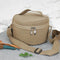 Zipper Closure Portable Canvas Waterproof Carry Bag Buddhism Singing Bowl Round