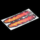 2 Packs Yellow Red Flame Fire Design Vehicle Car Decals Stickers Decor