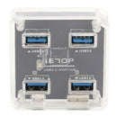 High Speed 5Gbps USB3.0 Type-C 4 Port Hub Adapter for Macbook ASUS Acer