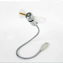 Flexible USB Colorful Mini Flash Fan Light Gooseneck for Home Office PC Notebook