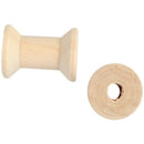 10Pcs Wooden Empty Thread Spools Natural Color 29mm x23mm E2T6